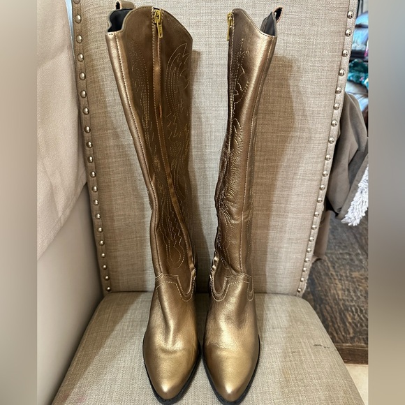 Gianni bini knee high boots Gold - Picture 3 of 5